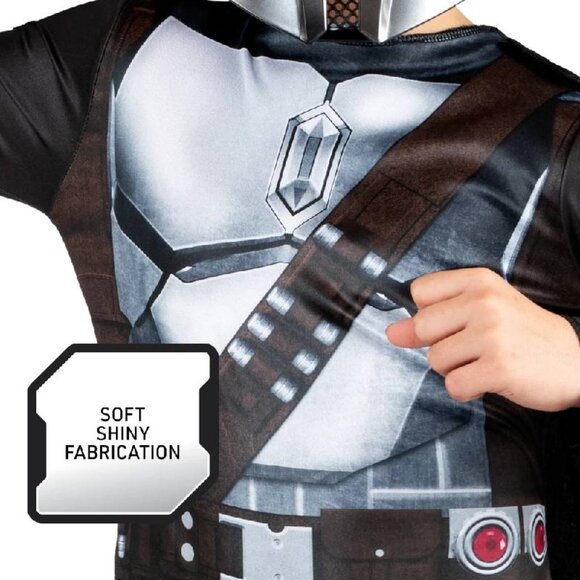 BRAND NEW LICENSED 4PC MANDALORIAN STAR WARS KIDS COSTUME SIZE M (7-8) - Picture 6 of 6